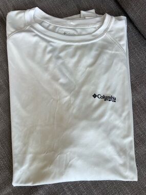 Columbia Mens PFG Long Sleeve Fishing Shirt White XXL Preowned
